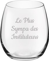 Drinkglas gegraveerd - 39cl - Le Plus Sympa des Instituteurs