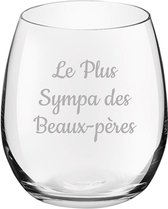 Drinkglas gegraveerd - 39cl - Le Plus Sympa des Beaux-pères