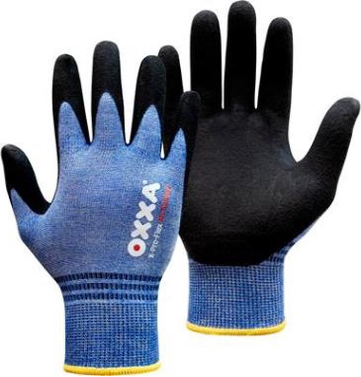 Goedkoopste OXXA X-Pro-Flex All-Season 51-500 handschoen S Oxxa - Blauw/geel - Nylon/spandex/acryl - Gebreid manchet - EN 388 2016