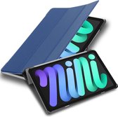 Étui pour tablette Cadorabo pour Apple iPad MINI 6 (8.3 Zoll) en JERSEY BLEU FONCÉ - Étui de protection Ultra fin avec fonction de réveil et de mise en veille automatiques