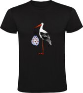 T-shirt homme livreur bébé cigogne | annoncer | naissance | annonce | grossesse | Enceinte