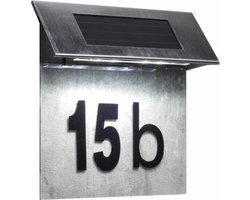 Top 10 huisnummers voor buiten 2026: Transparant solar huisnummerbord met LED