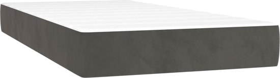 vidaXL-Boxspring-met-matras-fluweel-donkergrijs-200x200-cm