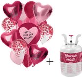 Folat - Helium Tank - 'Love' met Ballonnen en Lint