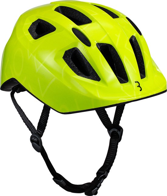 BBB Cycling Hero Kinderhelm Fiets - Fietshelm Kinderen - Sporthelm Kind - Neon Yellow Letters - Maat S - BHE-172