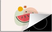 KitchenYeah® Inductie beschermer 77x51 cm - Watermeloen - Fruit - Pastel - Kookplaataccessoires - Afdekplaat voor kookplaat - Inductiebeschermer - Inductiemat - Inductieplaat mat