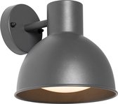 QAZQA natas - Industriele Wandlamp voor buiten - 1 lichts - D 23.8 cm - Donkergrijs - Industrieel - Buitenverlichting
