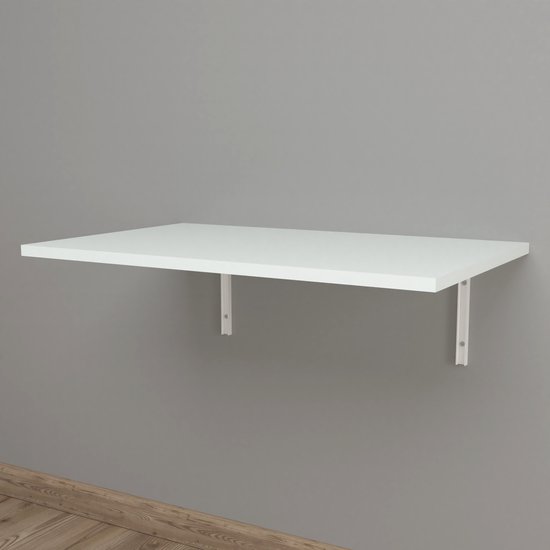 Wandtafel Klaptafel Eettafel Witte opvouwbare tafel wandgemonteerde computer bureau werkstation houten opvouwbare wand tafel voor keuken eettafel kleine ruimtebesparende multi-size optioneel, thuis ka