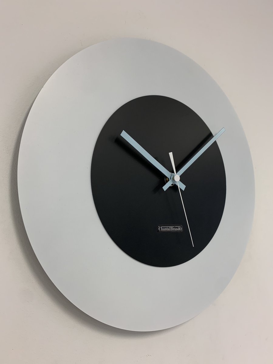 Wandklok ChantalBrandO MISTRAL WHITE & BLACK -- MODERN DESIGN --