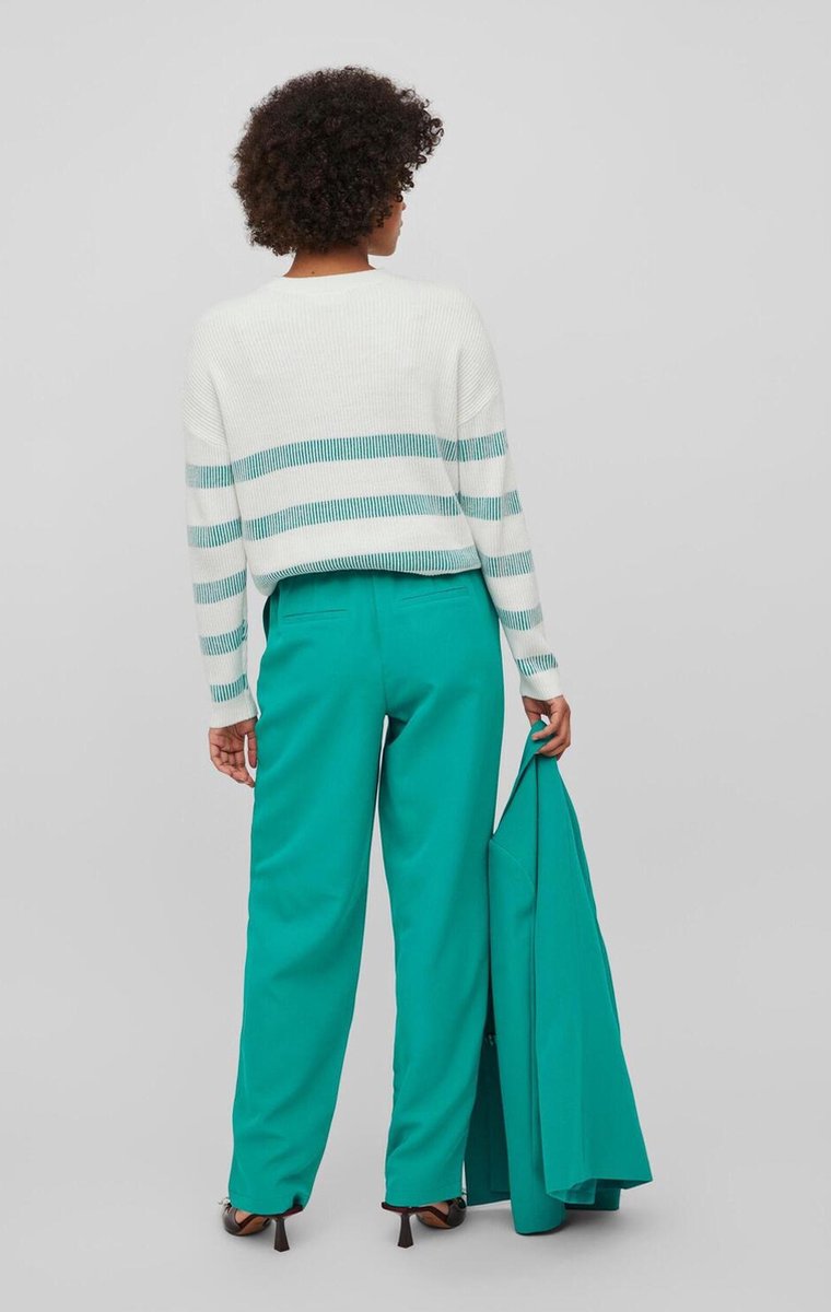 VILA high waist wide leg broek VIVARONE donkerrood