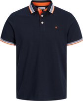 JACK&JONES PLUS JJEPAULOS POLO SS NOOS PLS Heren Poloshirt - Black Navy Neon