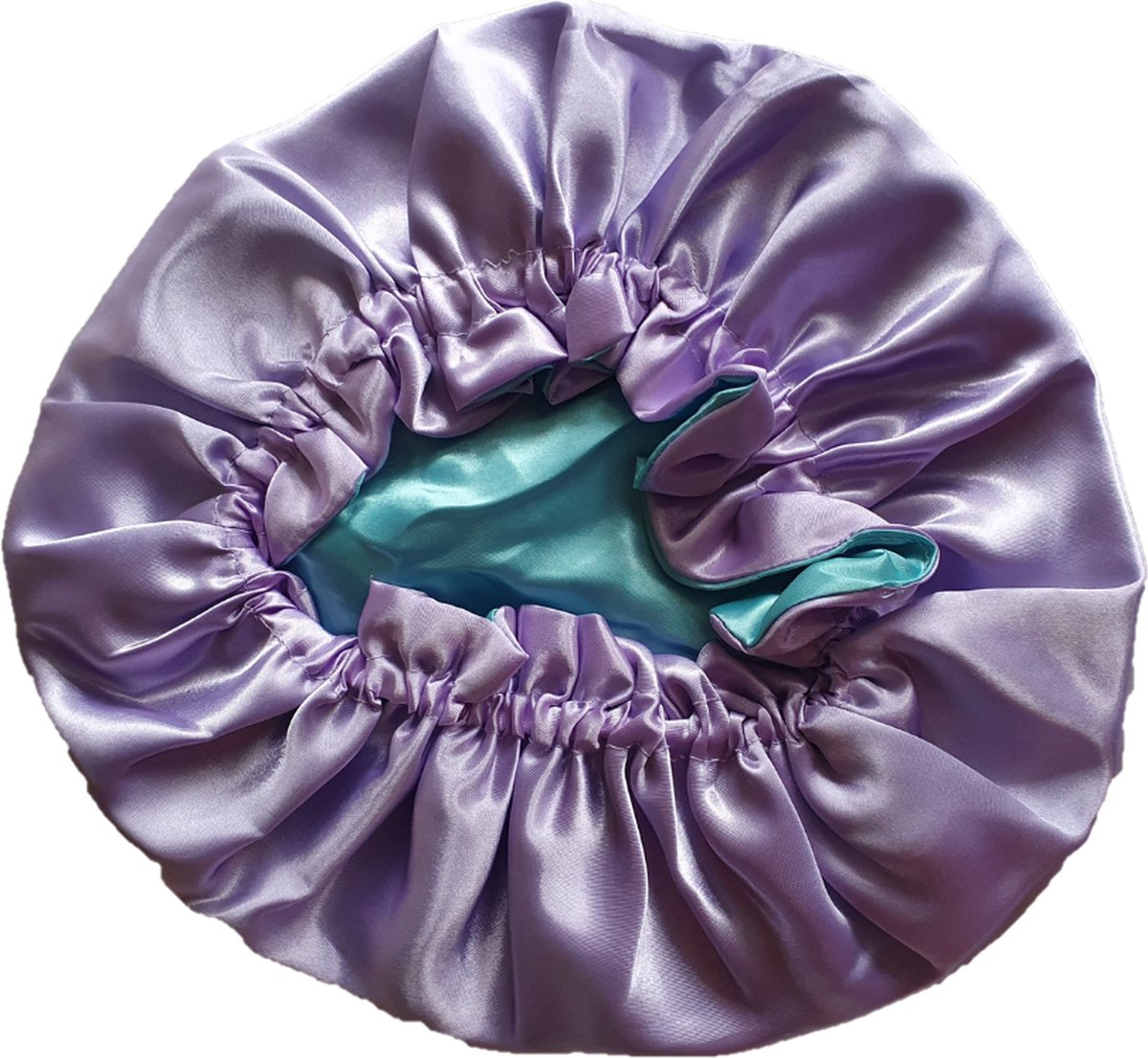 Satin Bonnet - Haar bonnet van Satijn - Satijnen Slaapmuts - Lila - Baby Blauw