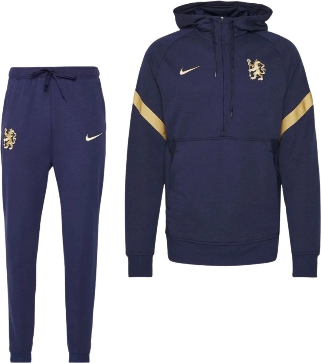 Nike Chelsea trainingspak blauw goud maat S