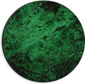 Dibond Muurcirkel - Muur in het Groen met Textuur - 20x20 cm Foto op Aluminium Muurcirkel (met ophangsysteem)