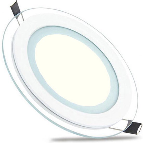 LED Downlight Slim - Inbouw Rond 6W - Natuurlijk Wit 4200K - Mat Wit Glas - Ø96mm