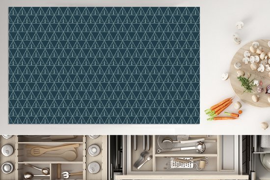 KitchenYeah® Inductie beschermer 91.2x52 cm - Design - Jongens - Driehoek - Kind - Kookplaataccessoires - Afdekplaat voor kookplaat - Inductiebeschermer - Inductiemat - Inductieplaat mat