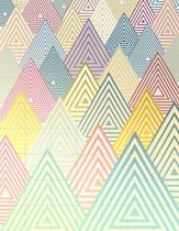 IXXI Pastel Mountains - Wanddecoratie - Grafisch Ontwerp - 140 x 180 cm