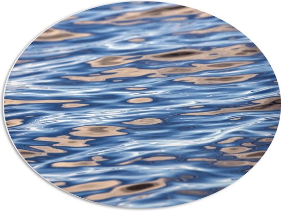 PVC Schuimplaat Ovaal - Licht vallend op het Water - 68x51 cm Foto op Ovaal (Met Ophangsysteem)