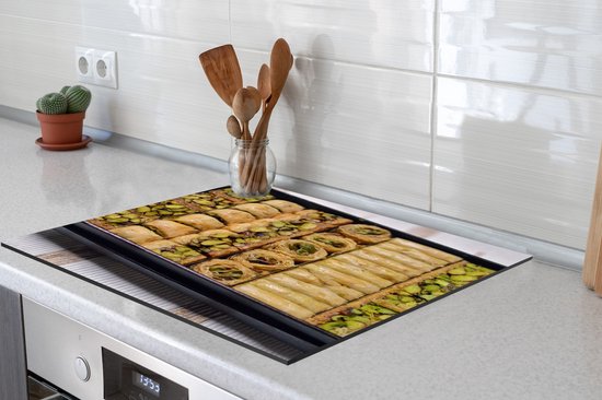 KitchenYeah® Inductie beschermer 78x78 cm - Baklava uit Libanon - Kookplaataccessoires - Afdekplaat voor kookplaat - Inductiebeschermer - Inductiemat - Inductieplaat mat
