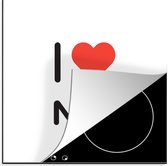 KitchenYeah® Inductie beschermer 78x78 cm - I love - Noé - Meisje - Kookplaataccessoires - Afdekplaat voor kookplaat - Inductiebeschermer - Inductiemat - Inductieplaat mat