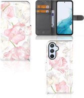 GSM Hoesje Geschikt voor Samsung Galaxy A54 5G Wallet Book Case Cadeau voor Mama Lovely Flowers