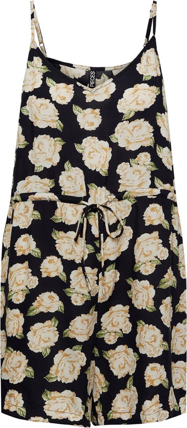 PIECES PCNYA Slip Playsuit BF BC Tuta Intera, Black/AOP:Leo, S da