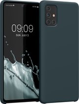 coque kwmobile pour Samsung Galaxy A71 - Coque avec revêtement en silicone - Coque smartphone en ardoise