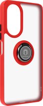 Geschikt voor Honor X7 Bi-materiaal Case Ring Video-Ondersteuning rood