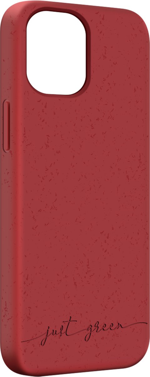 JUST GREEN, Beschermhoesje Geschikt voor Apple iPhone 12 Pro Max Natura Recyclebaar, Rood