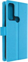 Cover Geschikt voor TCL 20R 5G Flip Wallet Stand Video blauwe