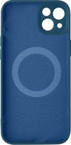 Hoes Geschikt voor Apple iPhone 14 Plus Magsafe Soft-Touch blauw