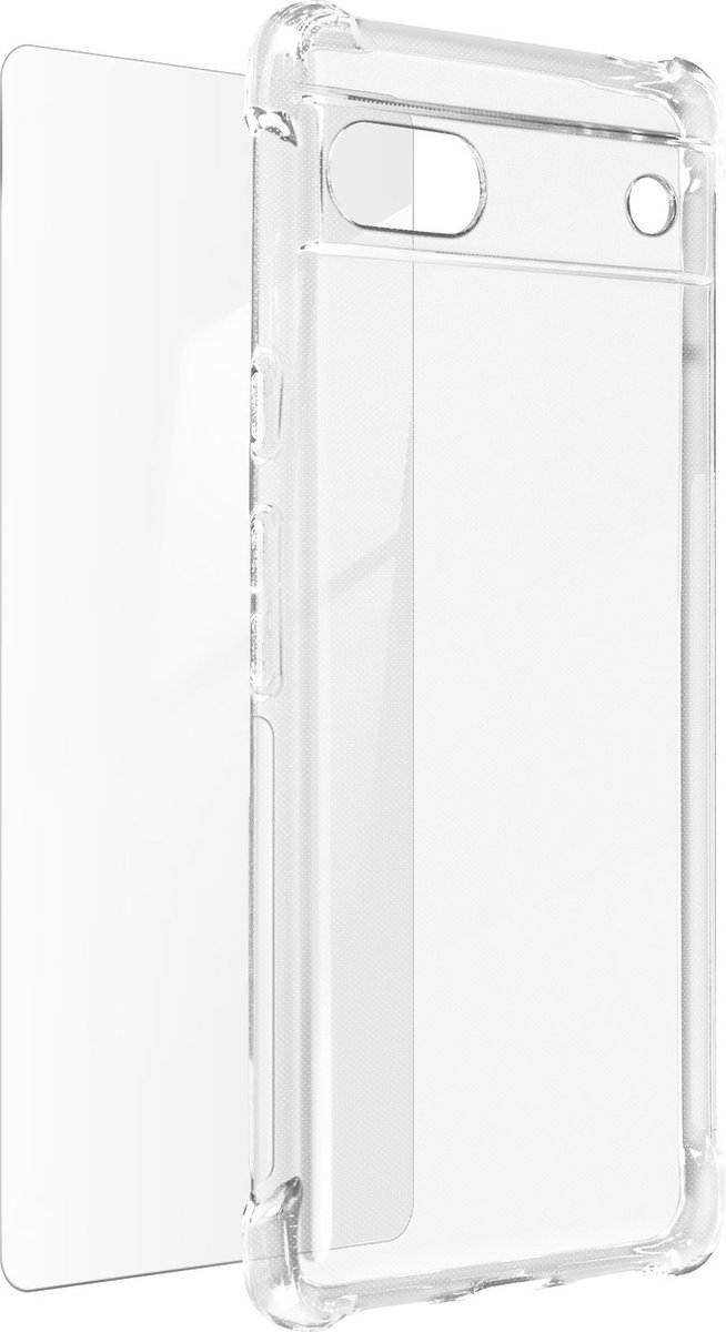 Pack Protection Geschikt voor Google Pixel 6a hoesje + transparant gehard glas