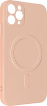 Hoesje Magsafe Geschikt voor Apple iPhone 11 Pro Max Siliconen binnenkant Soft-touch roze