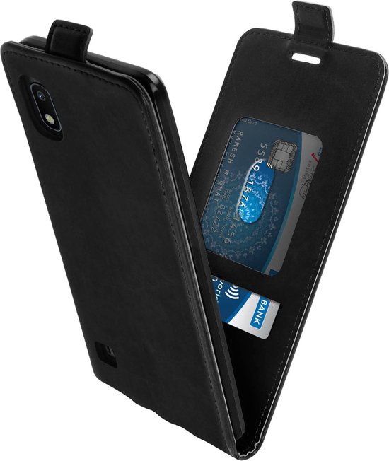 Convient pour Samsung Galaxy A10 étui porte-cartes de Protection à rabat  vertical Zwart | bol.com