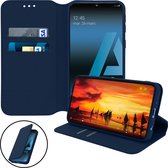 Hoes Geschikt voor Samsung Galaxy A40 klep portefeuille, video standaard donker blauw