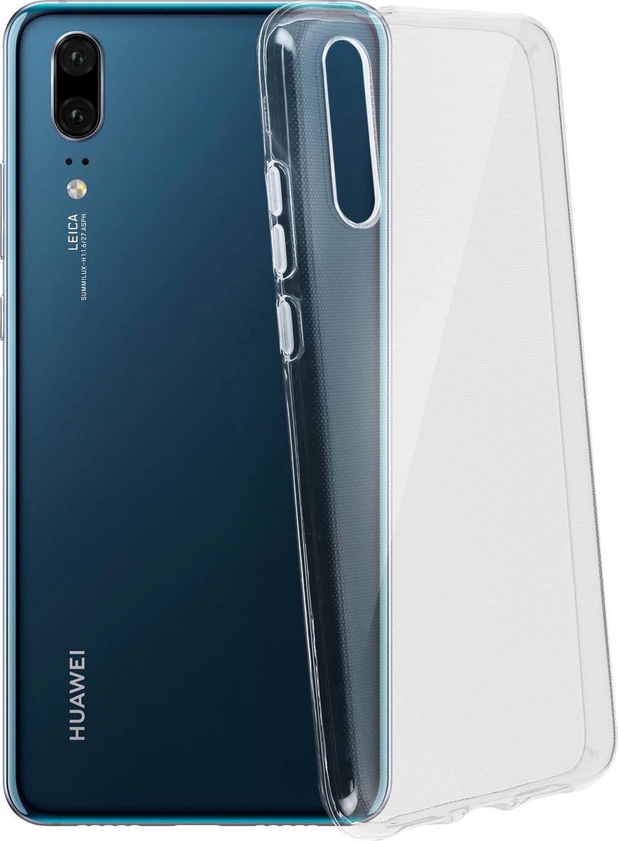 Avizar Hoes Geschikt voor Huawei P20 Ultrafijne siliconengel, Transparant