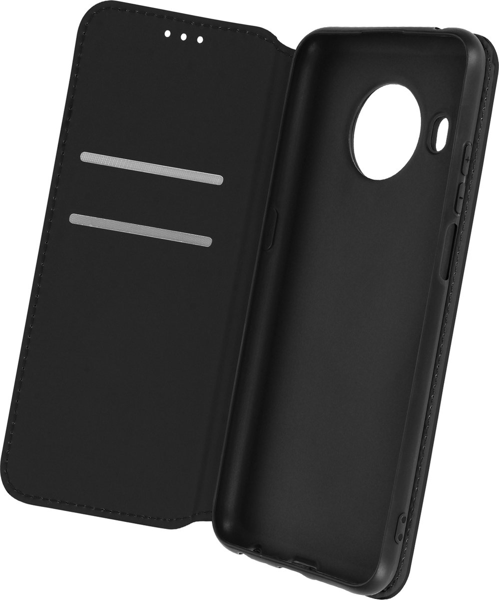 Hoes Geschikt voor Nokia X10/X20 klep portefeuille, video standaard zwart