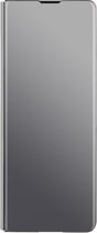 Hoes Geschikt voor Samsung Z Fold 3 met transparante klep, Spiegeldesign Standaard Zilver