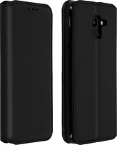 Hoes Geschikt voor Samsung Galaxy J6 klep portefeuille, video standaard zwart