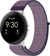 Bandje Voor Google Pixel Watch Nylon Sport Loop Band - Paars - One Size - Horlogebandje, Armband