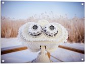 Tuinposter – Bevroren verrekijker - 80x60 cm Foto op Tuinposter (wanddecoratie voor buiten en binnen)