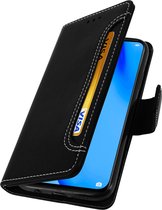 Geschikt voor Huawei P40 Lite Wallet Case Video-ondersteuning zwart