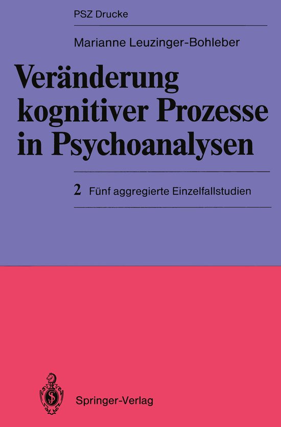 Veranderung Kognitiver Prozesse in Psychoanalysen - cover