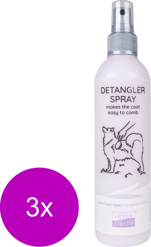 Greenfields Hondenspray Anti-Klit - Hondenvachtverzorging - 3 x 250 ml
