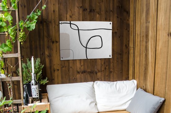 Tableau jardin Abstrait - Pastel - Minimalisme - 80x60 cm - Affiche jardin - Toile jardin - Affiche extérieur