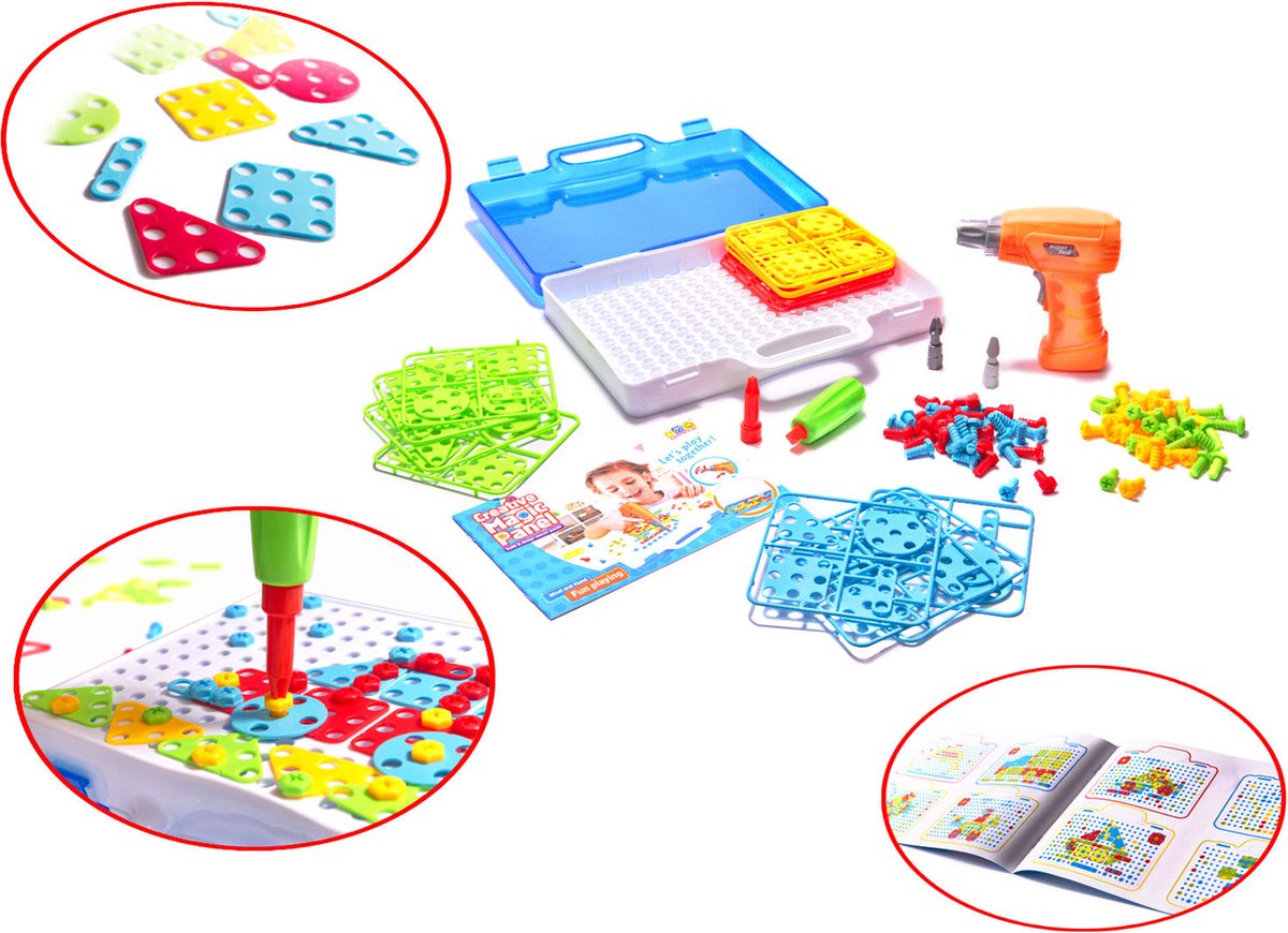 Kinder boormachine speelgoed - Puzzel met 151 stuks - Vanaf 3 jaar — afbeelding 8