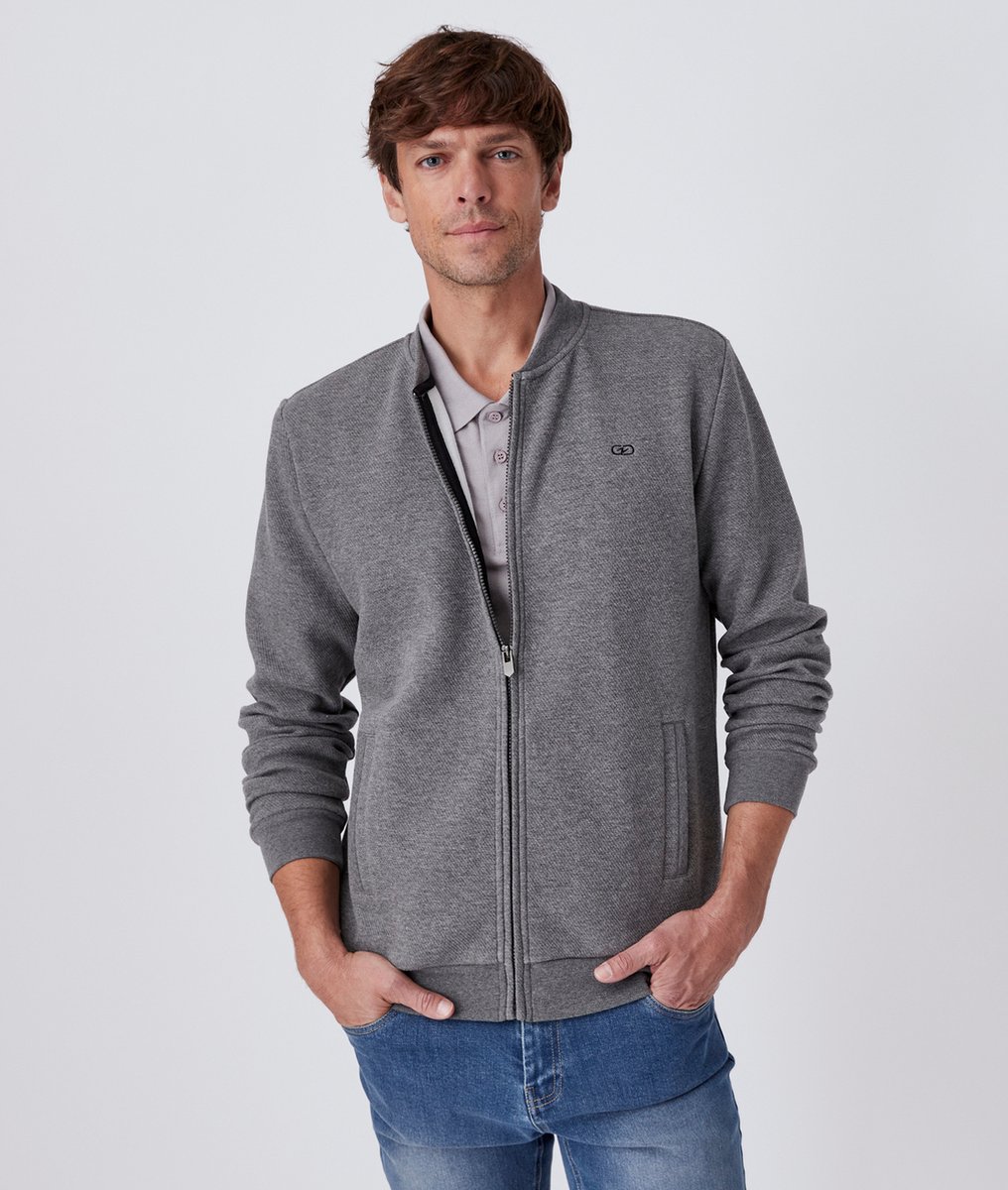 Damart - Fleece vest met rits - Heren - Grijs - M