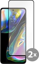 Cazy Tempered Glass Screen Protector geschikt voor Motorola Moto G82 - Zwart - 2 stuks