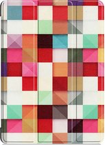 Shop4 - Geschikt voor iPad 10.9 (2022) Hoes - Smart Book Case Gekleurde Vierkanten