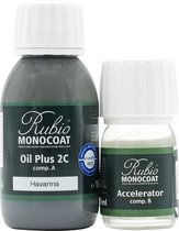 Rubio Monocoat Oil Plus 2C - Huile pour bois écologique en 1 couche pour Binnenshuis - Havane, 130 ml